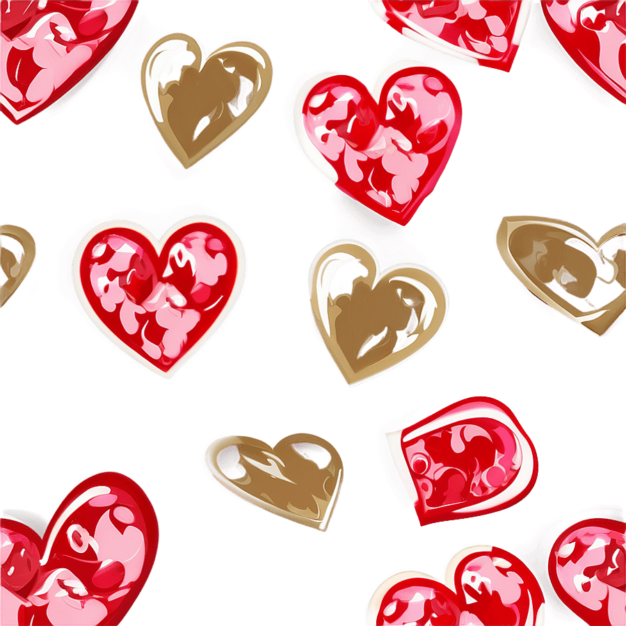 Small Heart Print PNG jau