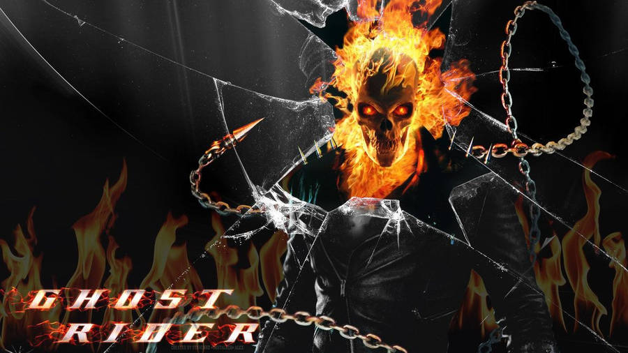 Download Ghost Rider In Shattered Glass Hd Wallpaper Wallpapers Com