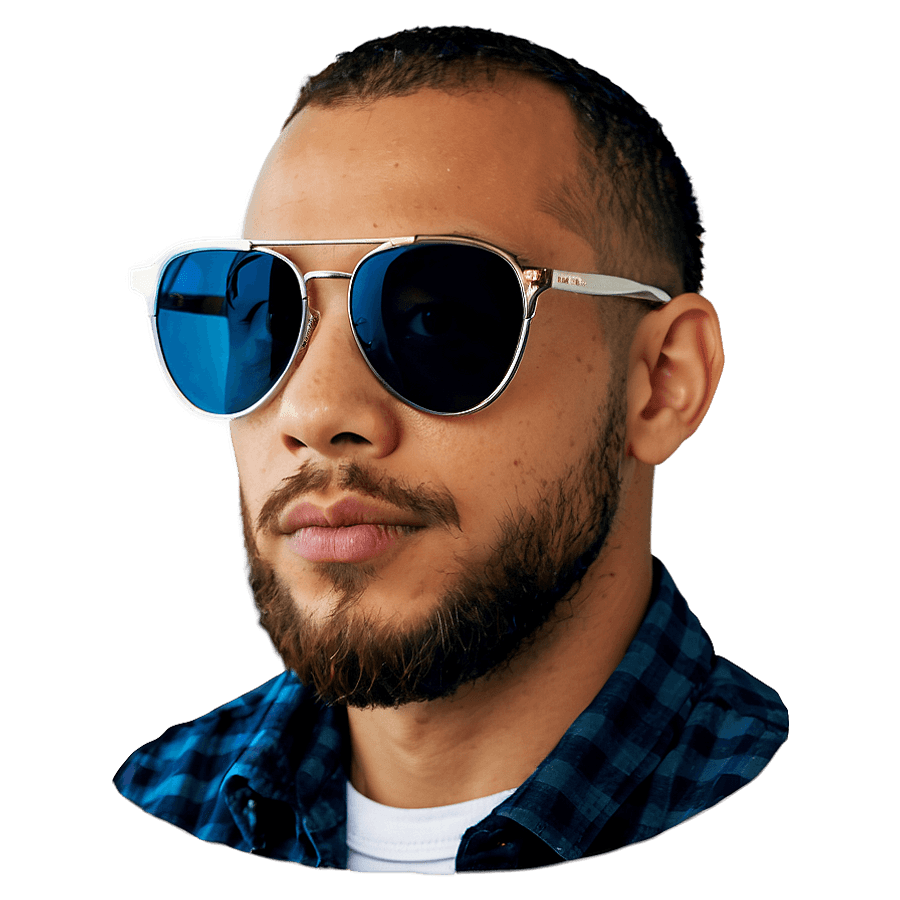 Man Face with Beard and Glasses PNG syu12