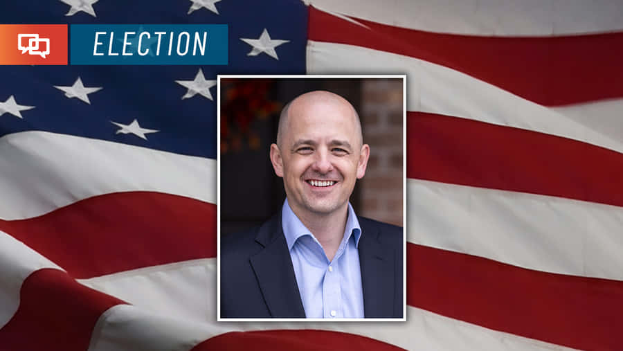 Ritratto di Campagna Elettorale con Bandiera Americana