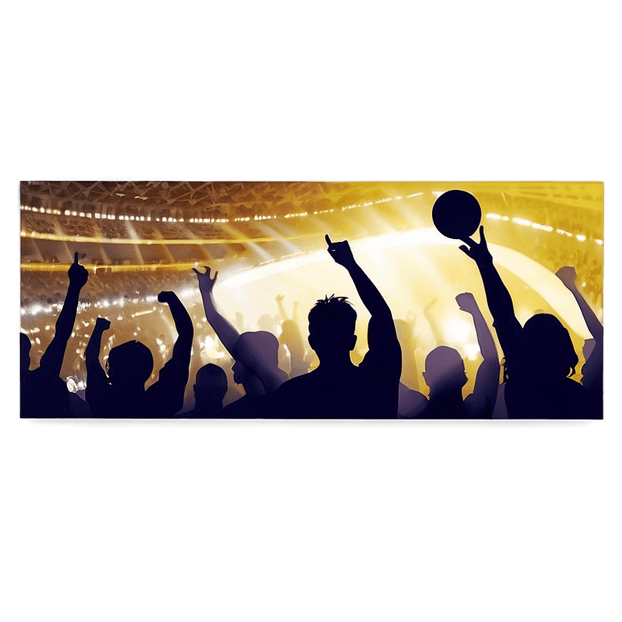 Soccer Fans Cheering Silhouette PNG icq