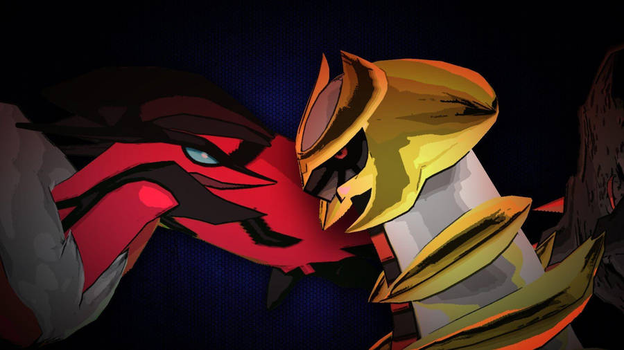 Download Giratina And Yveltal Face Off Wallpaper Wallpapers Com