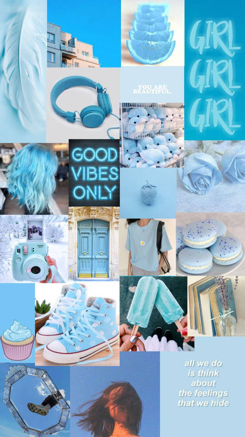 Download Girly Light Blue Aesthetic Wallpaper Wallpapers Com