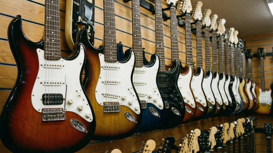 Gitarr väggdisplay Bakgrundsbilder