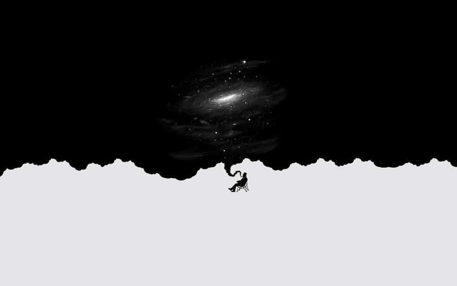 Abstraktesminimalistisches Schwarz-Weiß-Design