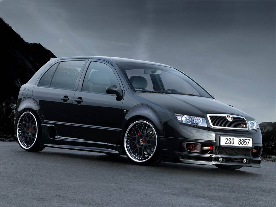 1280x960 Black Skoda Fabia Wallpaper. Fabia rs. Skoda fabia, Car