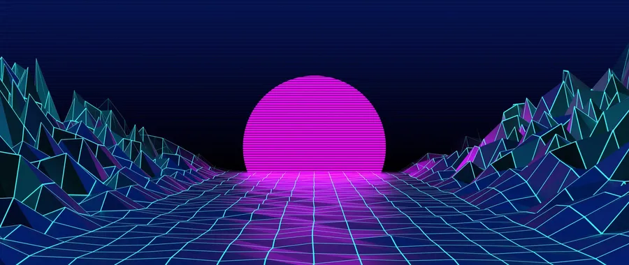 Retrowave background