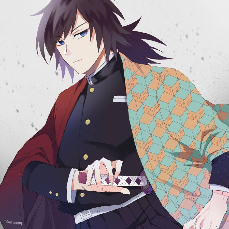 Download Giyuu Tomioka With Hidden Sword Wallpaper | Wallpapers.com