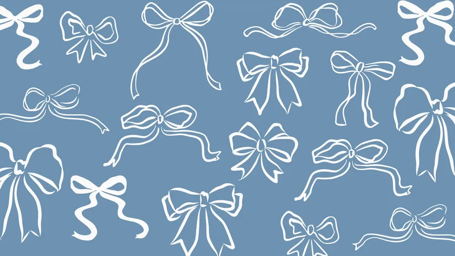 Blue Bow Pattern