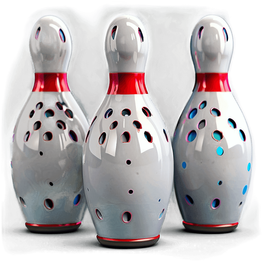 Classic White Bowling Pins PNG btd22