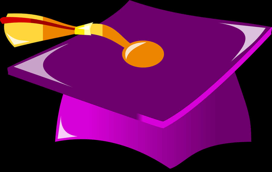 Cartoon Purple Graduation Cap, HD Png Download