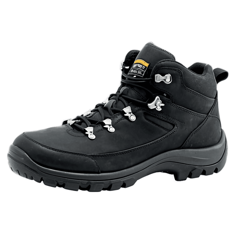 Black Hiking Boots PNG eya