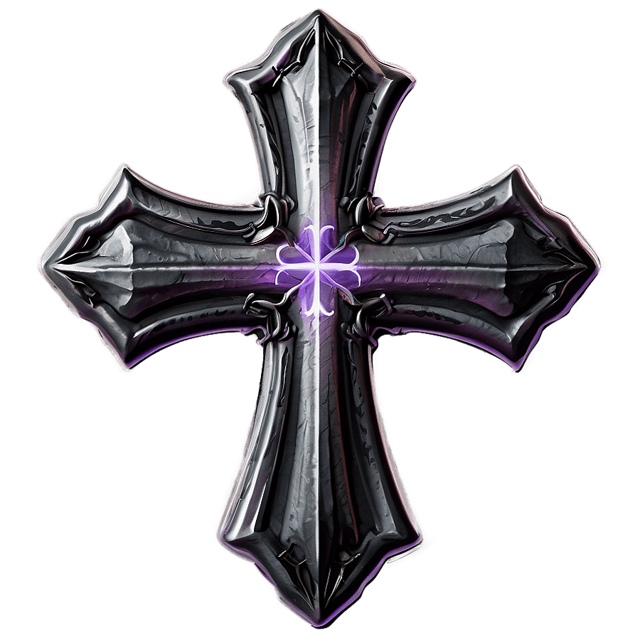 Gothic Cross with Bats PNG hnl17