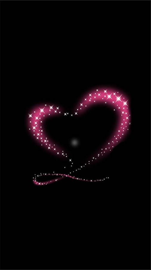 Download Glowing Pink Heart Love Phone Wallpaper | Wallpapers.com