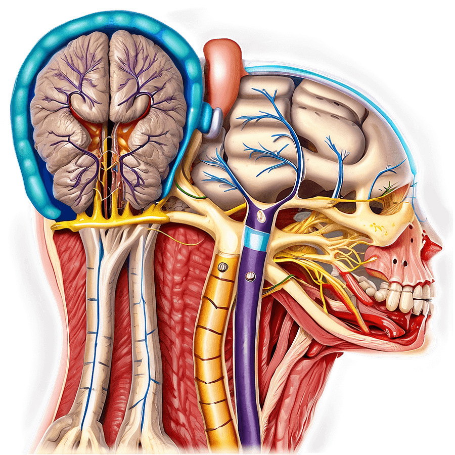 Cranial Nerves in Nervous System PNG yid