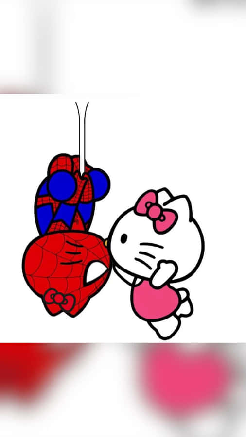 Hello Kitty Spiderman Bacio Sottosopra