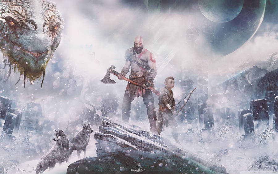 Download God Of War Norse Mythology Wallpaper | Wallpapers.com