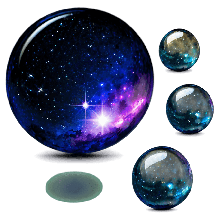 Crystal Ball with Galaxy PNG fje59