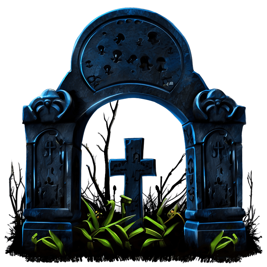 Spooky Graveyard PNG dku40