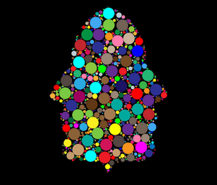Colorful Circle Mosaic Profile Silhouette
