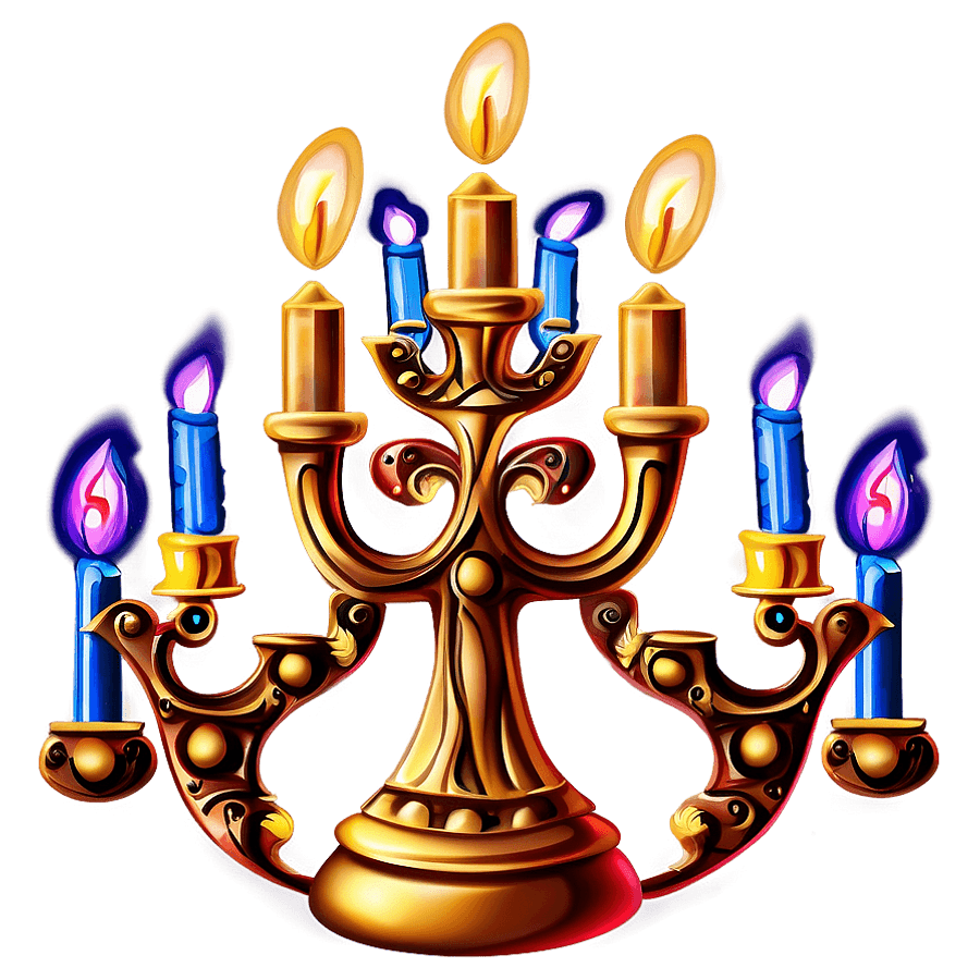 Menorah for Hanukkah Celebration PNG ugq39