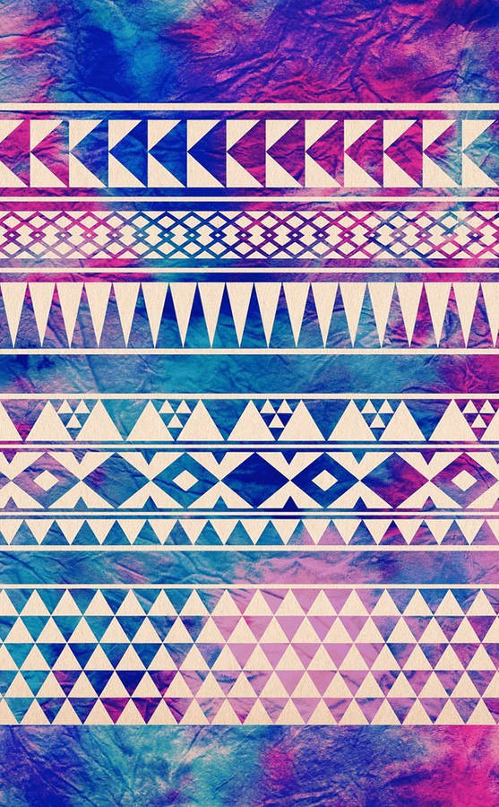 Gradient tribal patterns wallpaper