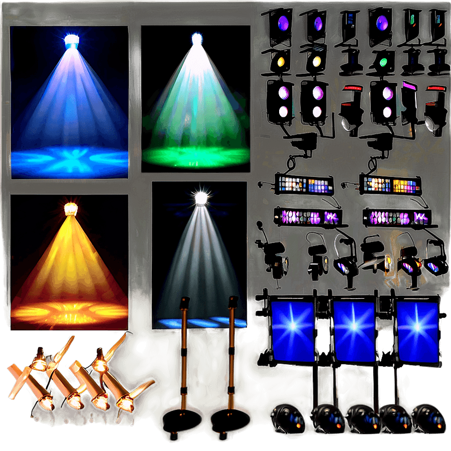 Stage Lights Graphics PNG eii