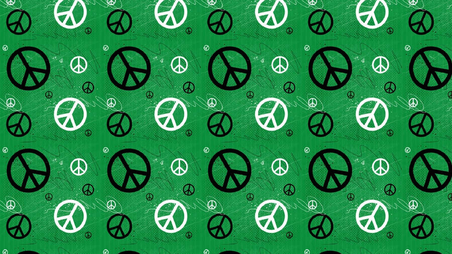 Green Peace Pattern wallpaper
