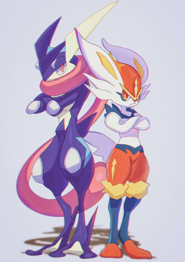 Download Greninja And Cinderace Wallpaper Wallpapers Com