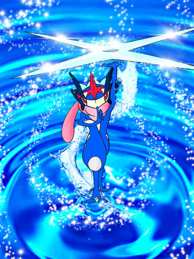 Download Greninja In Water Fanart Wallpaper Wallpapers Com