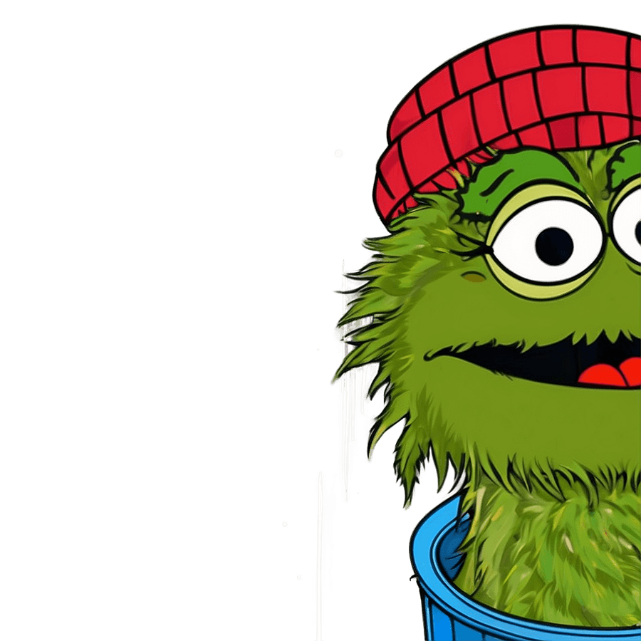 Oscar The Grouch in Winter Wear PNG 59