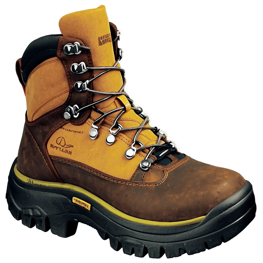 Hiking Boot with Grip Sole PNG 41