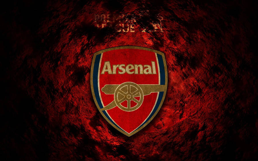 Download Grunge Red Arsenal Logo Wallpaper | Wallpapers.com