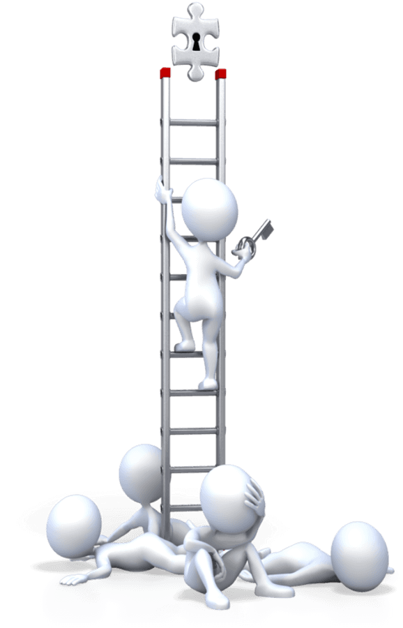 3 D Figure Success Ladder