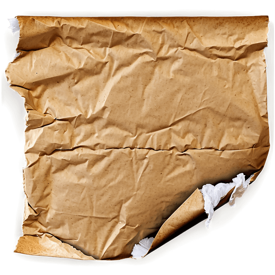 Crumpled Torn Paper Texture PNG 3