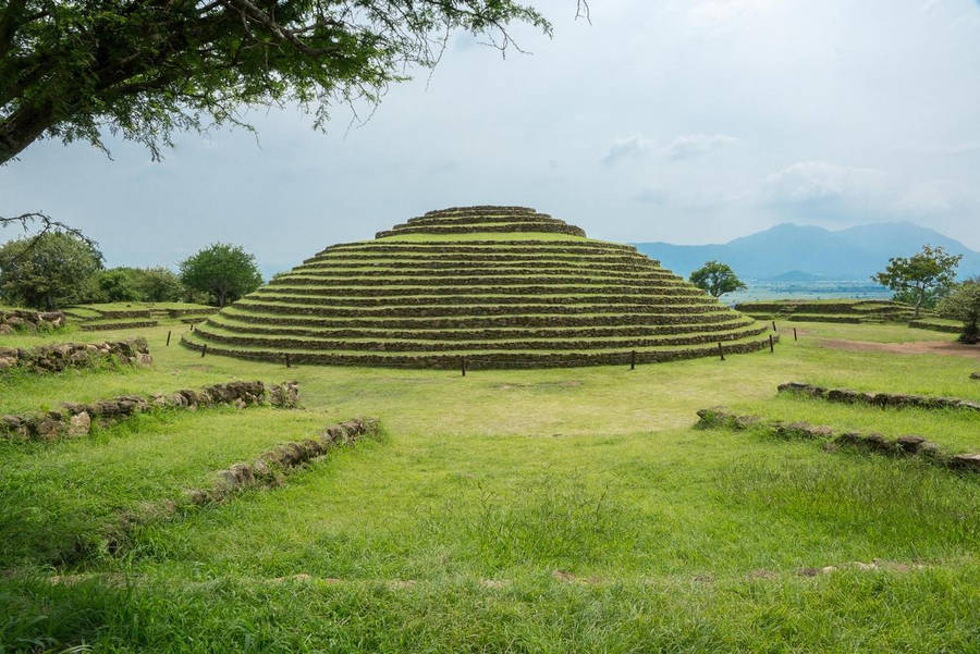 Download Guadalajara Guachimontones Pyramid Wallpaper | Wallpapers.com