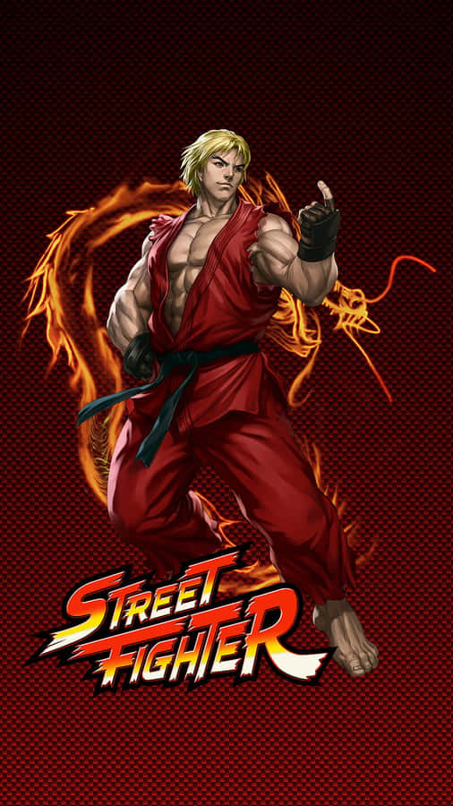 Street Fighter Ken Masters Flammender Drache