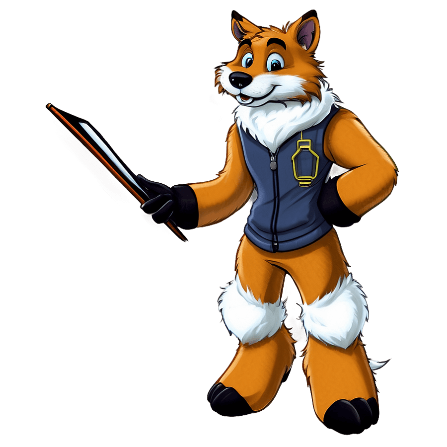 Furry Tech Geek Character PNG eiy76