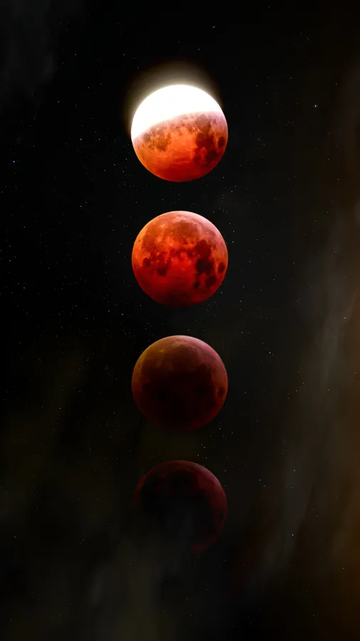 Lunar Moon Eclipse Transition wallpaper