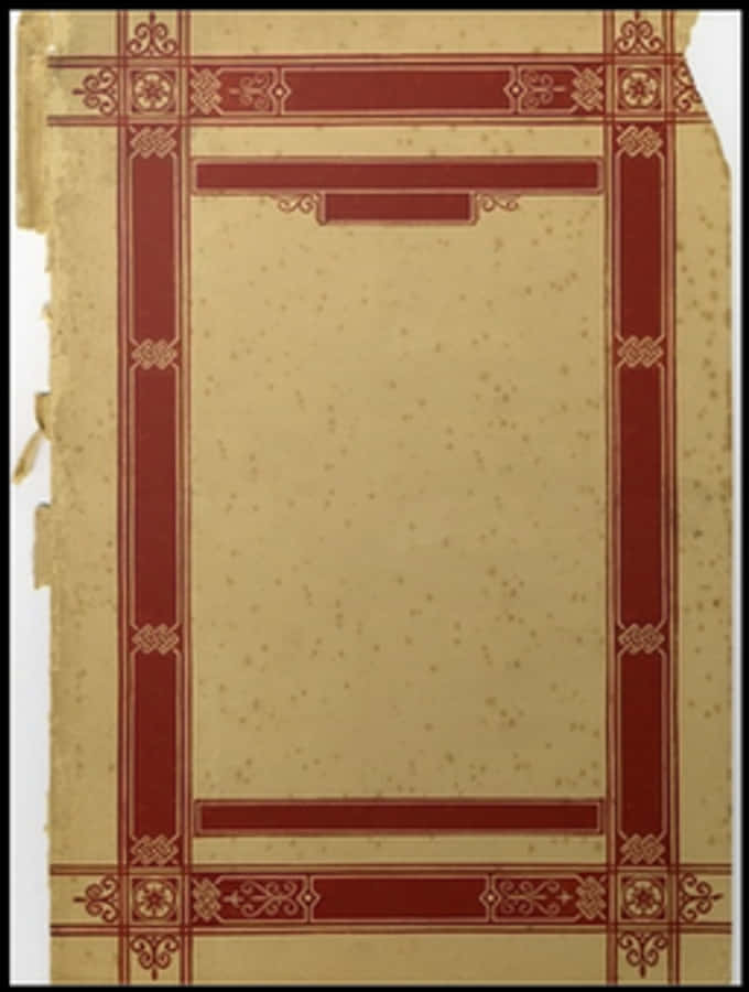 Vintage Decorative Frame Against Ripped Paper Texture - Door