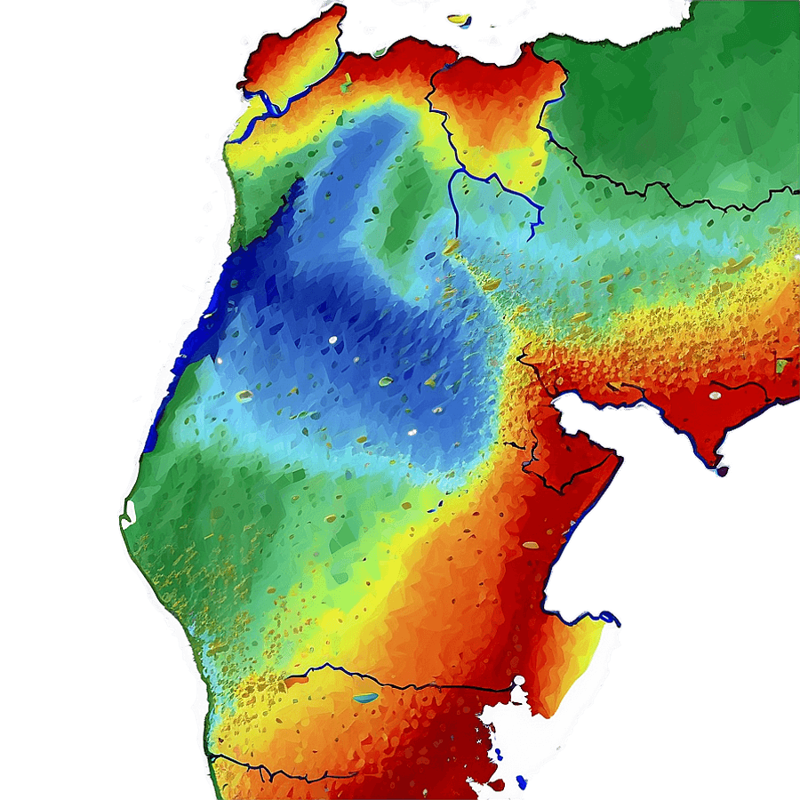 Heat Map of Wildlife Migration Patterns PNG 06282024