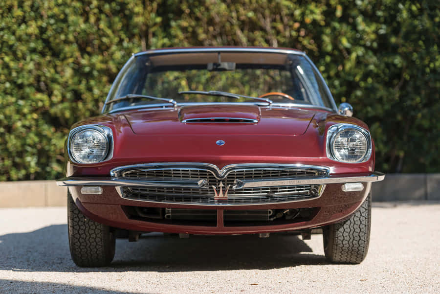 Vintage Maserati Mexico Rote Frontansicht