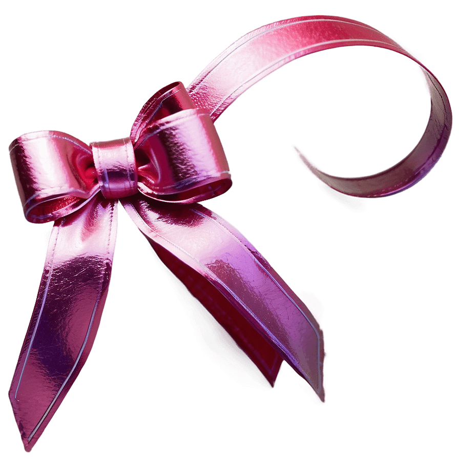 Shiny Pink Bow PNG qpu79