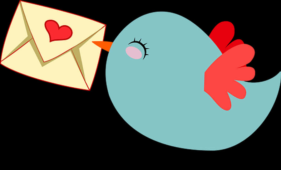 Lovebird Carrying Love Letter
