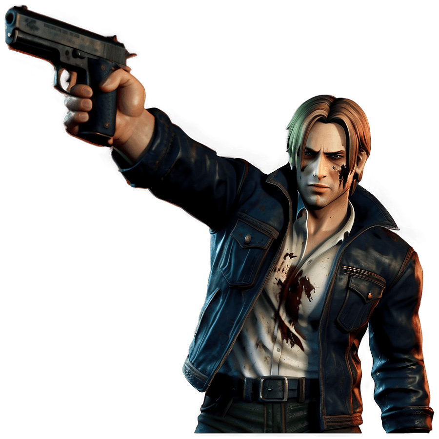 Leon Kennedy in Horror Scene PNG 05252024