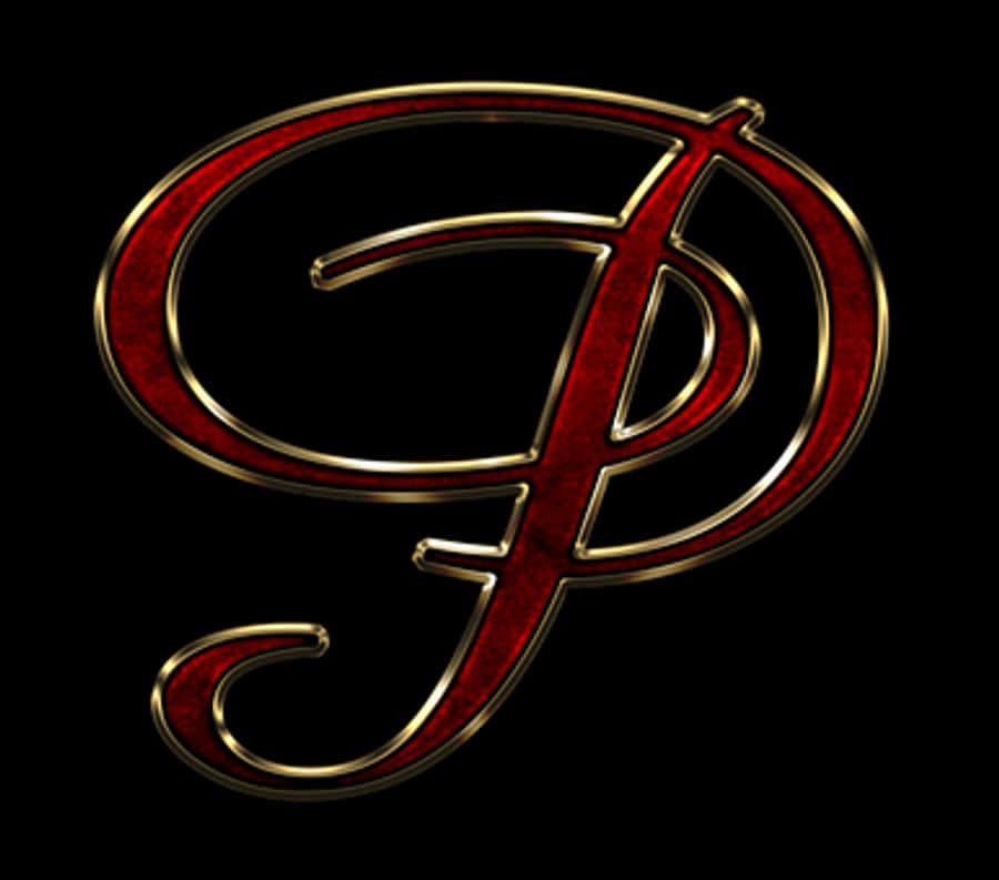 Elegant Redand Gold Letter P