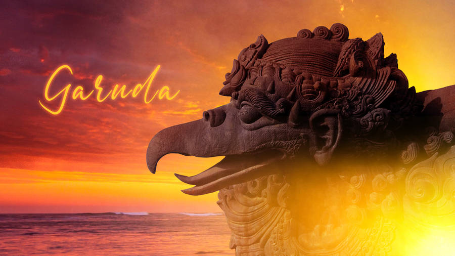 skyer maleri tapet:  Solnedgang Garuda sky maleri tapet