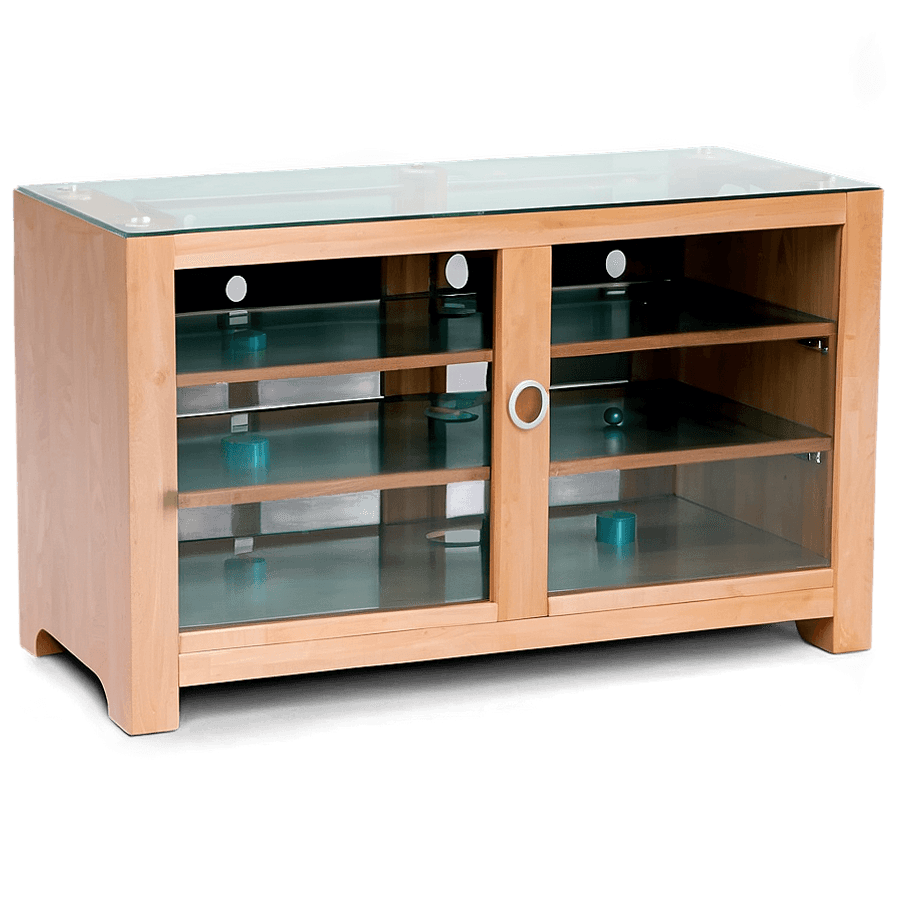 TV Stand with Glass Doors PNG 97