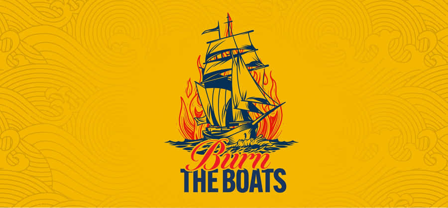 Grafica Motivazionale della Nave in Fiamme