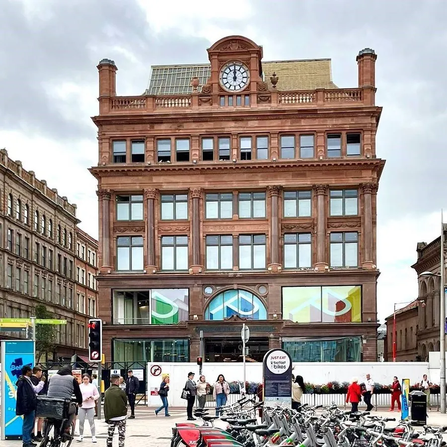 a large building with a clock on it